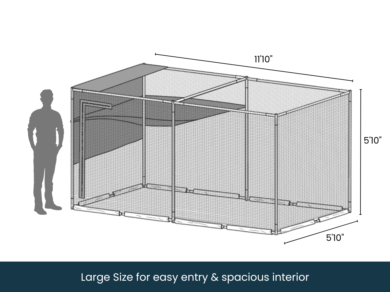 Portable Cat Cage | XL 11'10" image 1