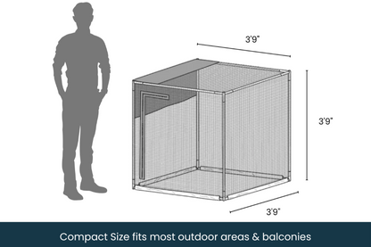 3'9" cat enclosure technical drawing 