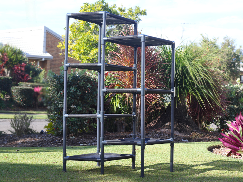 Cat Tower in garden